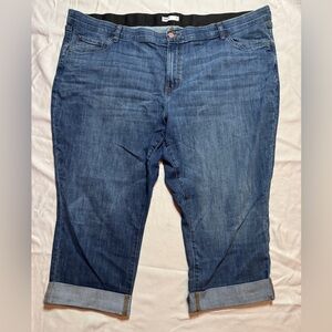 Sonoma women’s knee length rolled denim capris jeans plus size 26W